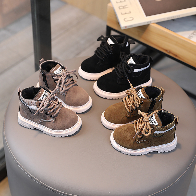Leather Work For Kids - Sepatu Bot Pendek Gaya Kerja Retro