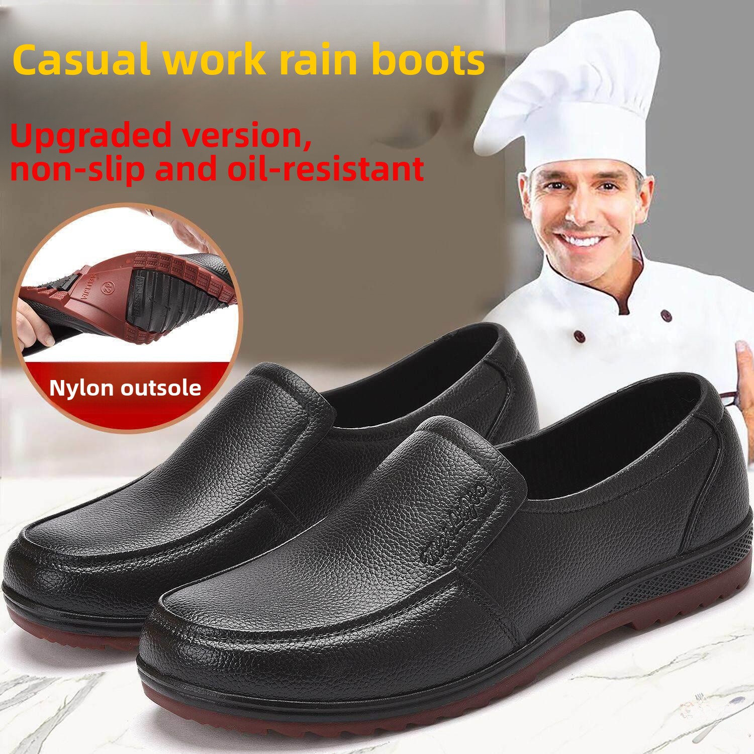 Leather Work Youtube - Sepatu Bot Hujan Kasual Pria, Model