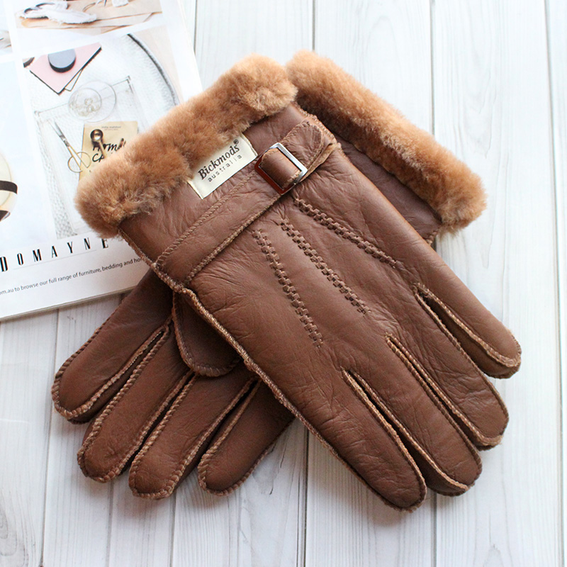 Leather Work Winter Gloves - Sarung Tangan Bulu Domba Pria Tebal