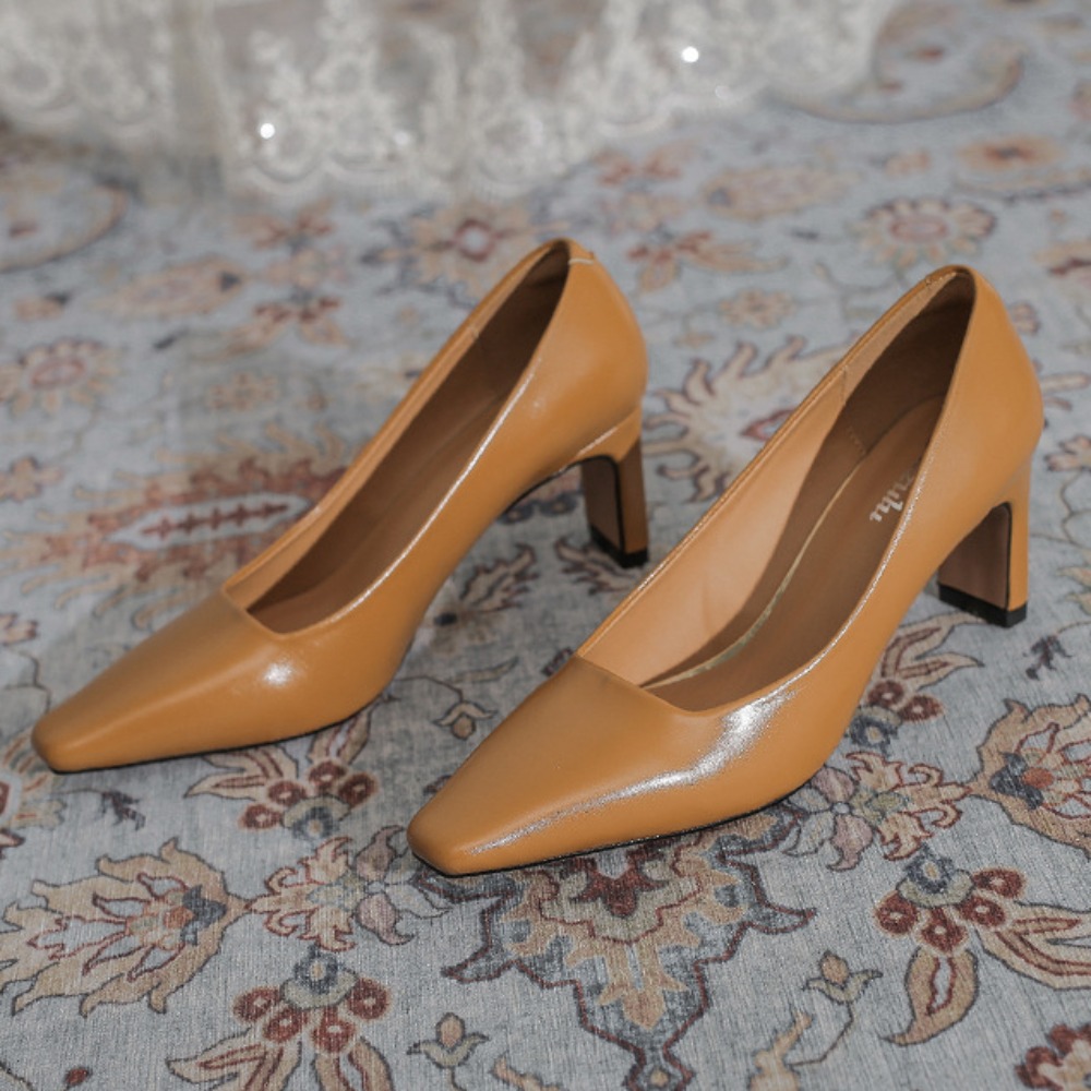 Leatherwork In French - Sepatu hak tinggi wanita, Kasut kulit
