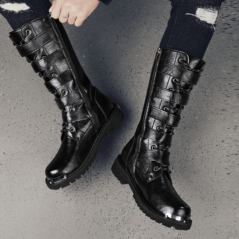 Leather Work Youtube - Sepatu Bot Kerja Klasik Hitam Panjang