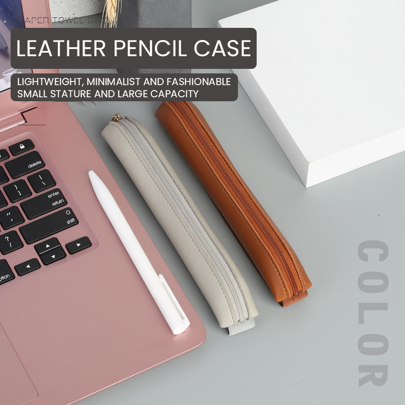Leather Work Diary - Tempat pena kulit Pu, tempat pena