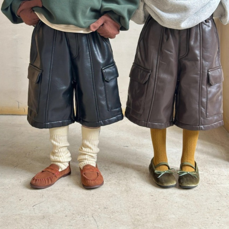 Leather Work For Kids - Celana Kulit Lembut dan Berbulu untuk