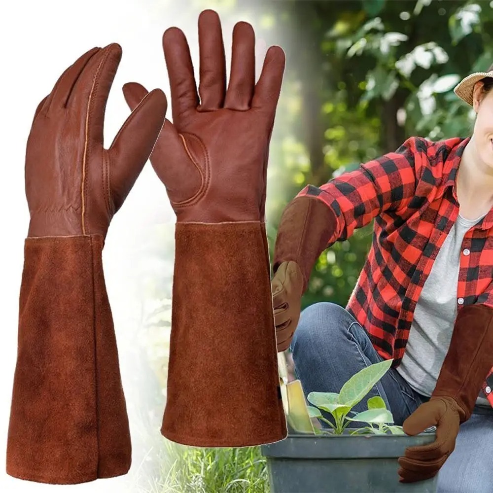 Leather Work Youtube - Sarung Tangan Kerja Taman Panjang, Sarung