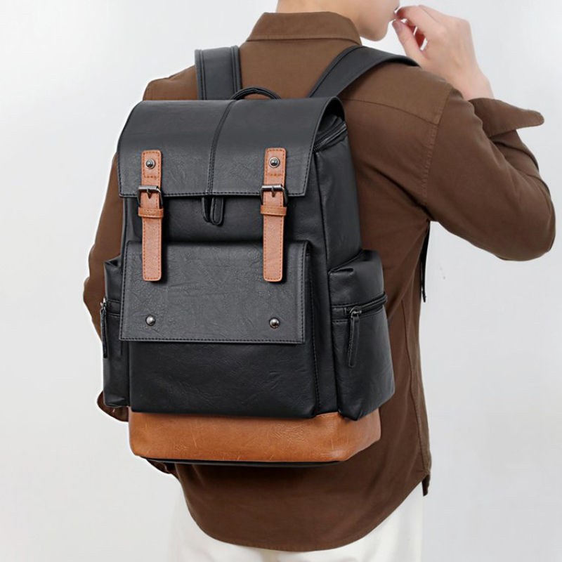 Leather Work Bag Mens - Ransel Kulit Pria Vintage Baru Kapasitas