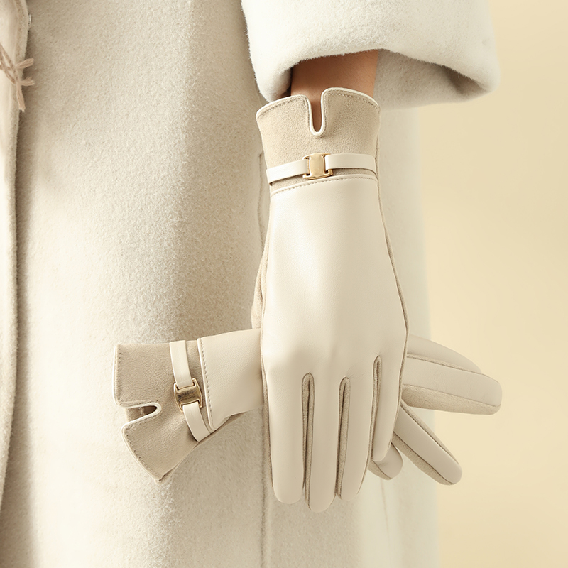 Leather Work Winter Gloves - 1 Pasang Sarung Tangan untuk Wanita