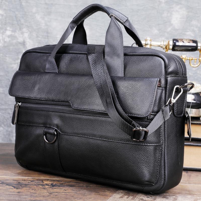 Leather Work Bag Mens - Tas Tangan Kulit Asli Pria Besar