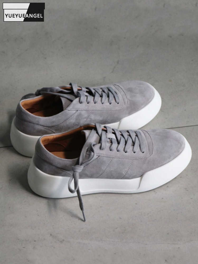 Leather Work For Kids - Sepatu Skateboard Pria Vintage Musim Panas,
