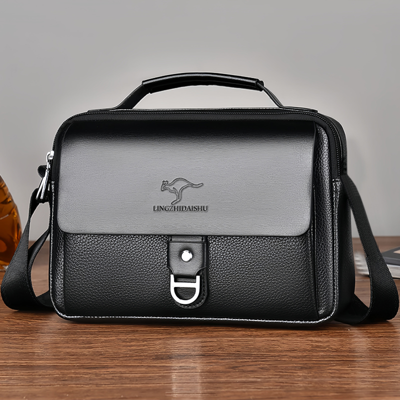 Leather Work Bag Mens - Tas Bisnis Dua Warna Tahan Lama
