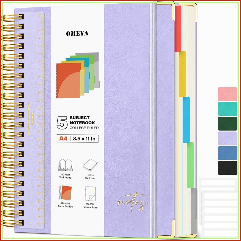 Leatherwork Products - Buku Catatan Kulit A4 5 Mata