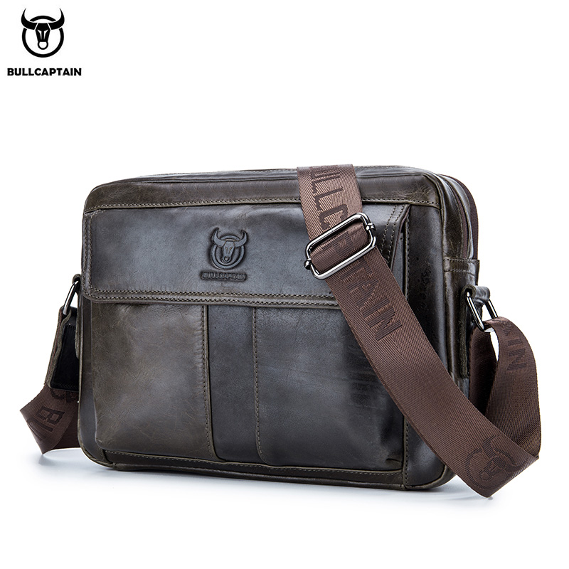 Leather Work Bag Mens - BULLCAPTAIN tas selempang pria kulit asli,
