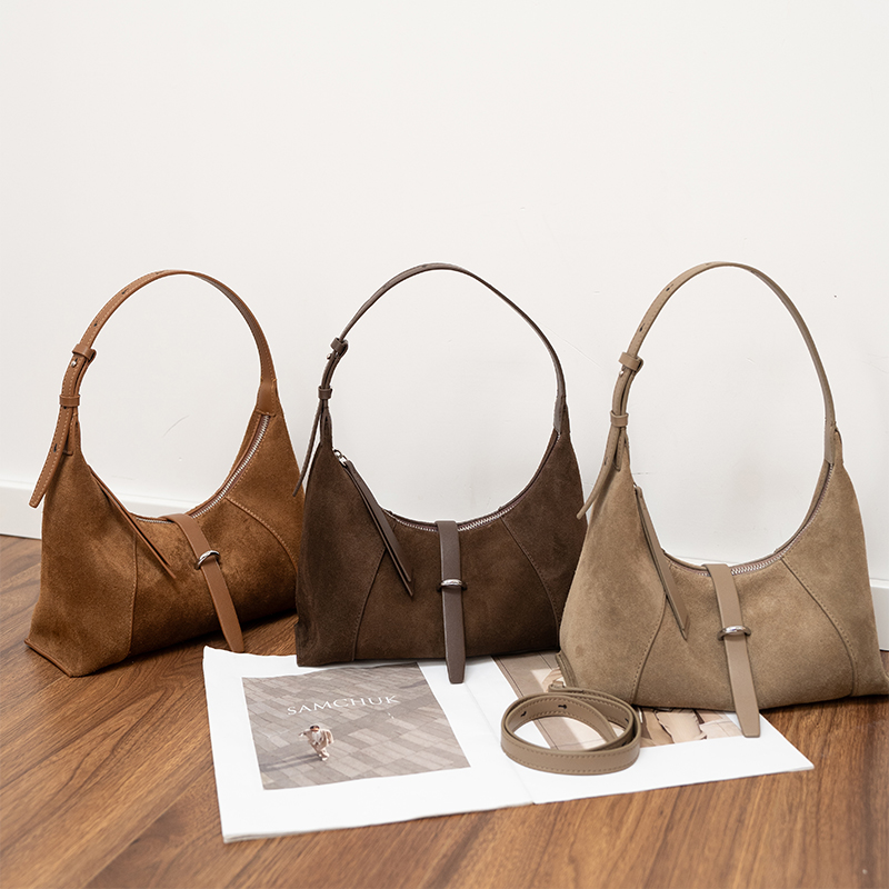 Leather Work Handbags For Women - Tas selempang wanita berbahan suede, bergaya