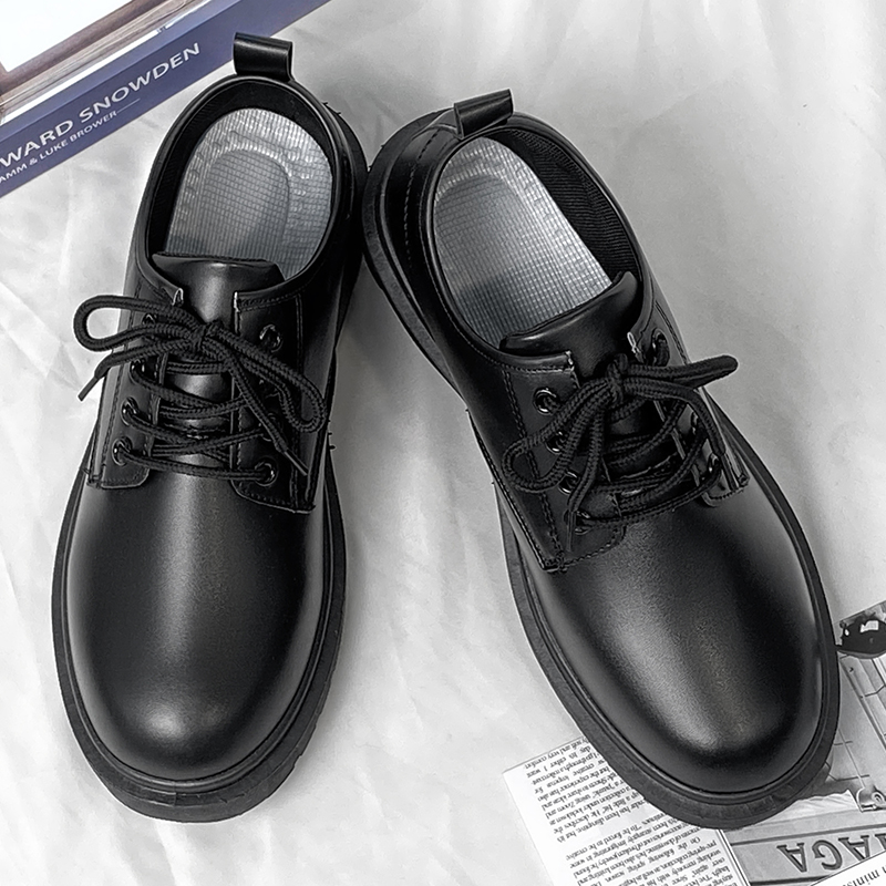 Leather Work Oxfords - Sepatu kulit Oxford pria, kasual nyaman