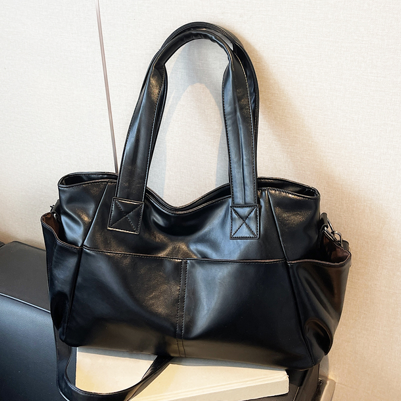 Leather Work Handbags For Women - Tas Tangan Wanita Retro Kulit Lembut