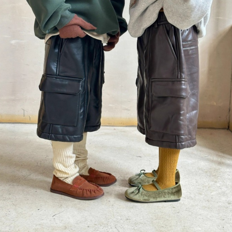 Leather Work For Kids - Celana Kulit Lembut dan Berbulu untuk