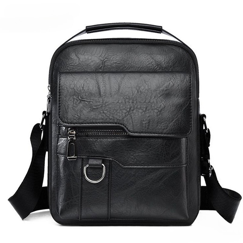 Leather Work Bag Mens - Tas Selempang Pria Gaya Korea Modis,