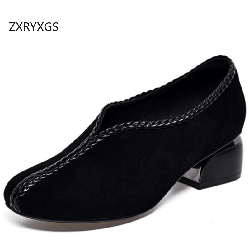 Leather Work For Kids - ZXRYXGS Sepatu Kulit Domba Hitam Premium