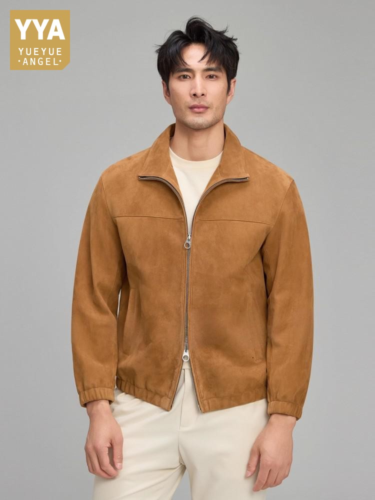 Leather Work For Kids - Jaket Kulit Suede Asli Pria Mewah,