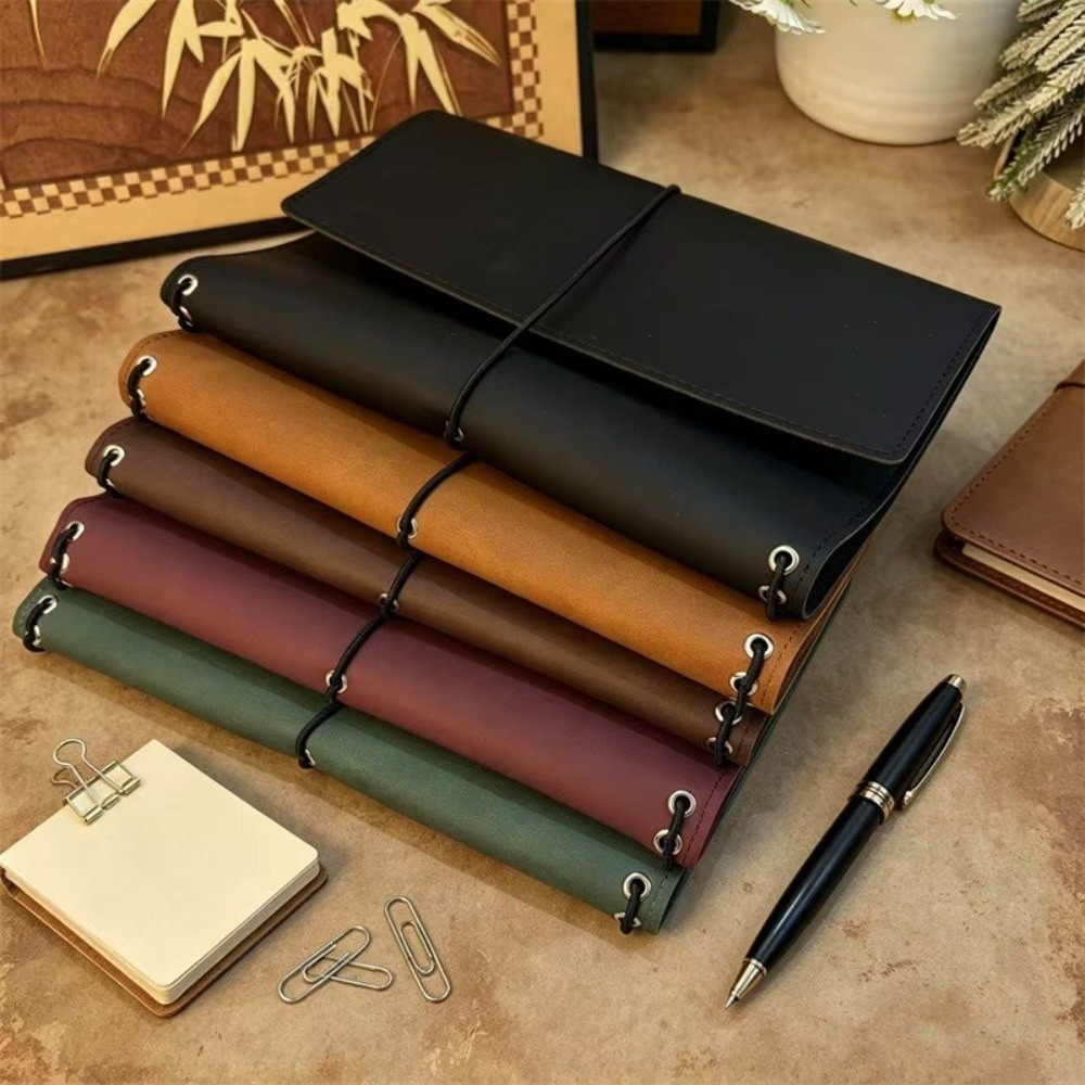 Leather Work Diary - Organizer Buku Catatan A5, Sampul Buku