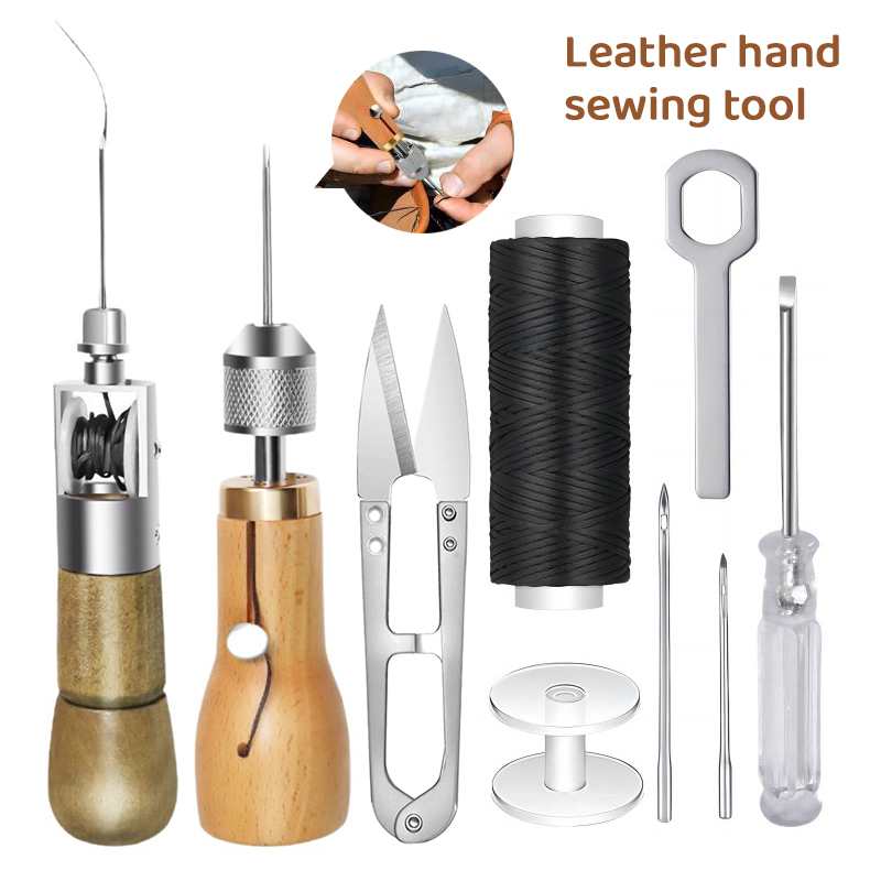 Leatherwork Hammer - 8pcs/set Alat Jahit Kulit DIY Benang
