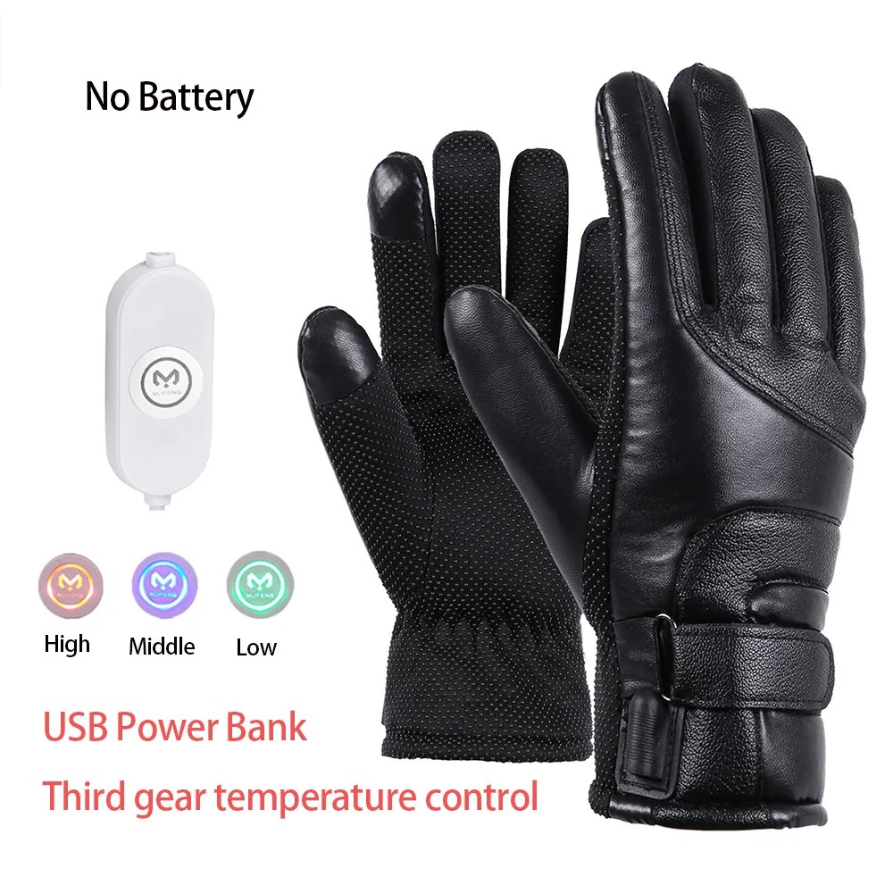 Leather Work Winter Gloves - Sarung Tangan Ski Elektrik Pemanas untuk