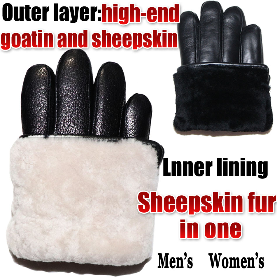 Leather Work Winter Gloves - Tekstur Kulit Rusa Pria dan Wanita