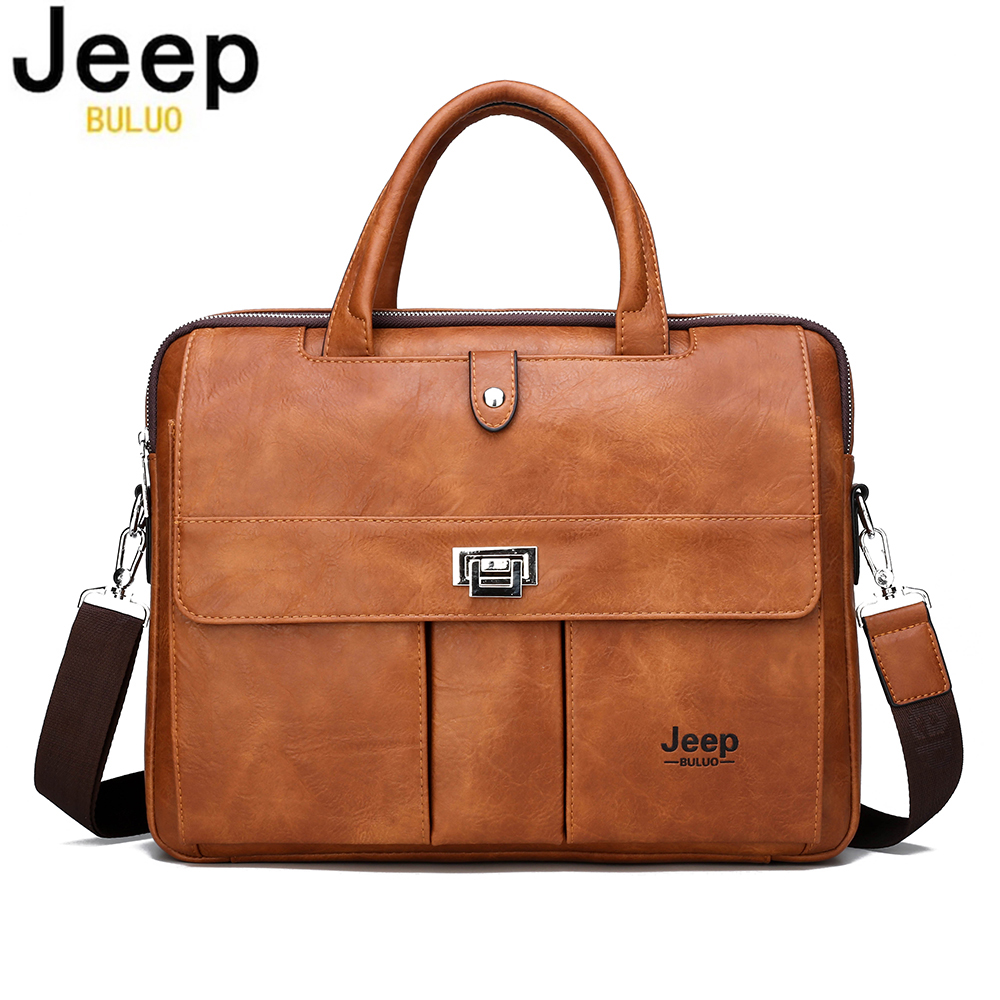 Leather Work Bag Mens - Tas Kulit Pria Jeep Buluo, Tas