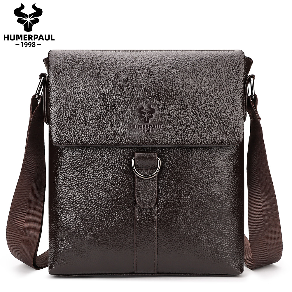 Leather Work Bag Mens - HUMERPAUL 2023 Tas Pria Fashion Baru