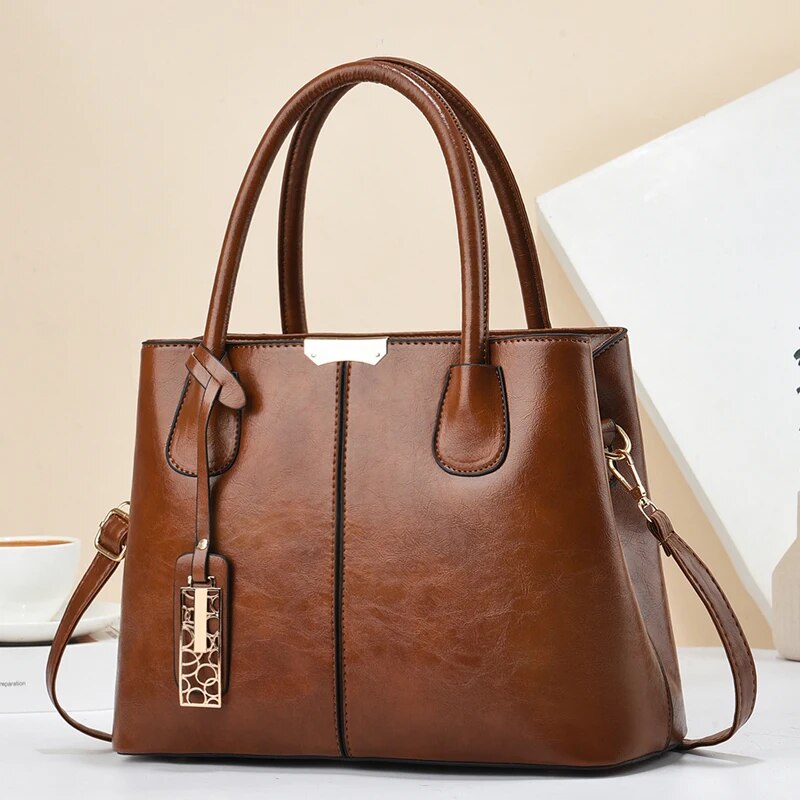 Leather Work Handbags For Women - Tas tangan kulit PU wanita, tas