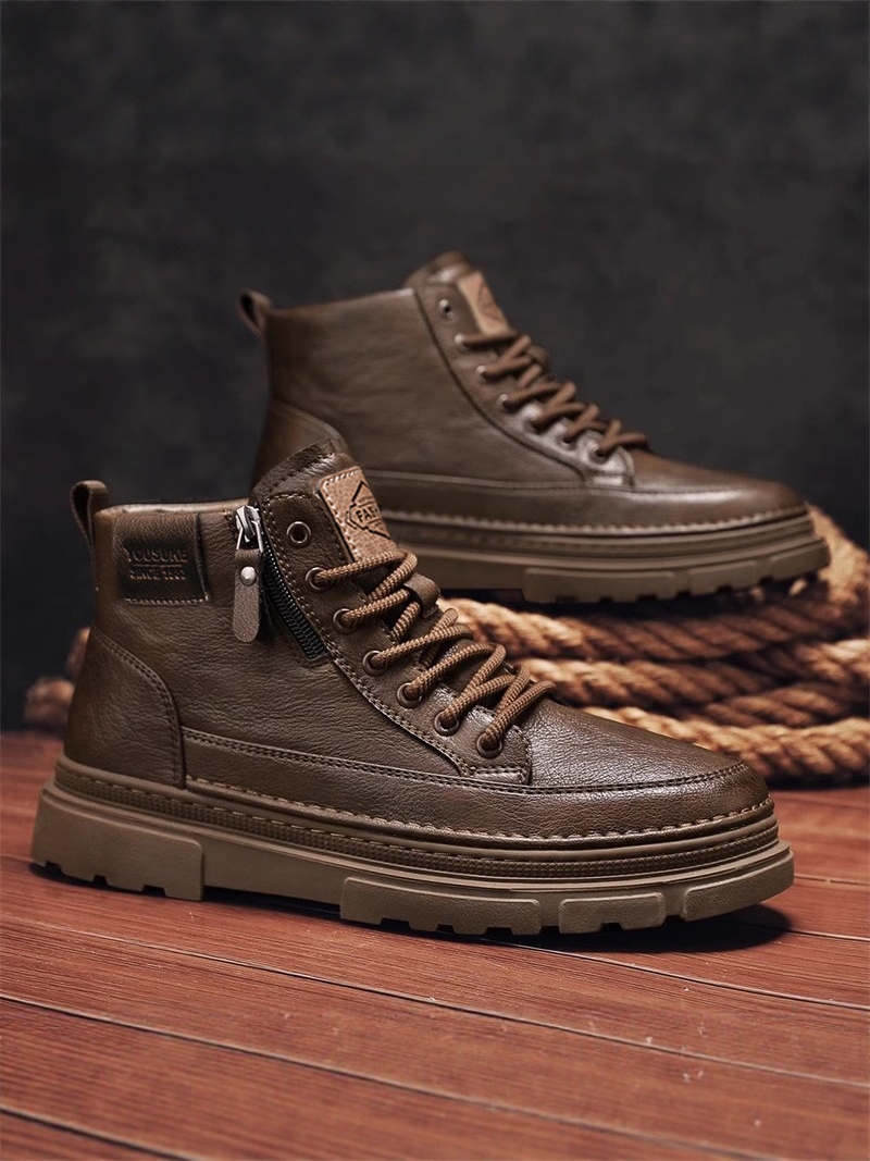 Sepatu Bot Kasual Pria Sepatu  - Leather Work Youtube ulasan dan harga
