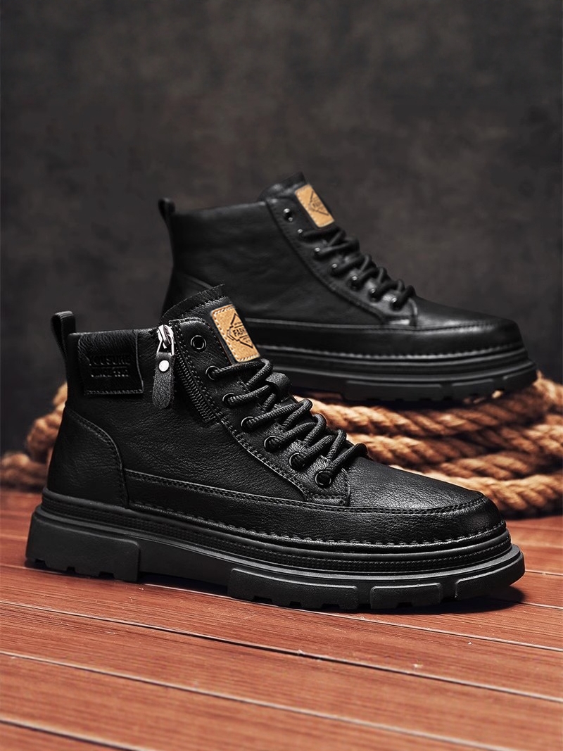 Sepatu Bot Kasual Pria Sepatu  - Leather Work Youtube ulasan dan harga