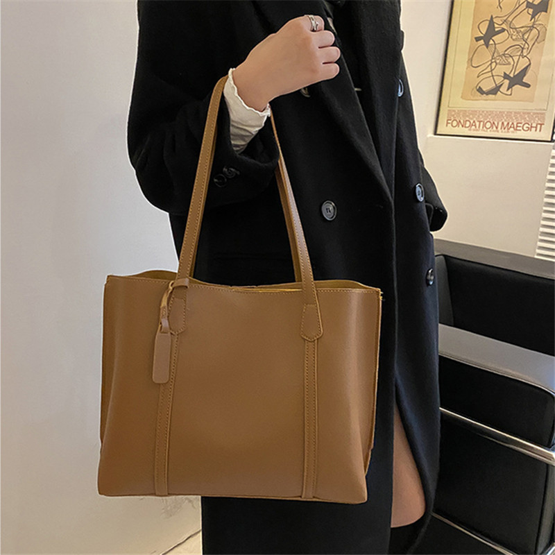 Tas Tote Kulit Imitasi Hitam K - Leather Work Handbags For Women ulasan dan harga