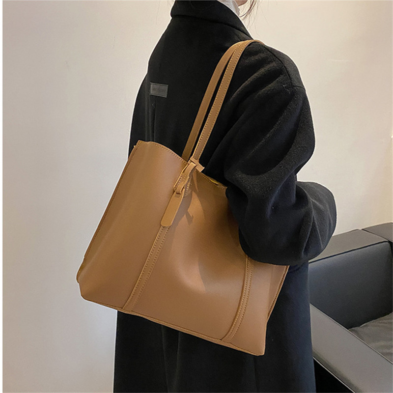 Tas Tote Kulit Imitasi Hitam K - Leather Work Handbags For Women ulasan dan harga