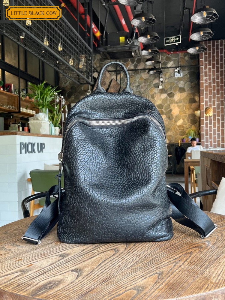 Ransel Kasual Kulit Domba Alam - Leather Work Bag Mens ulasan dan harga