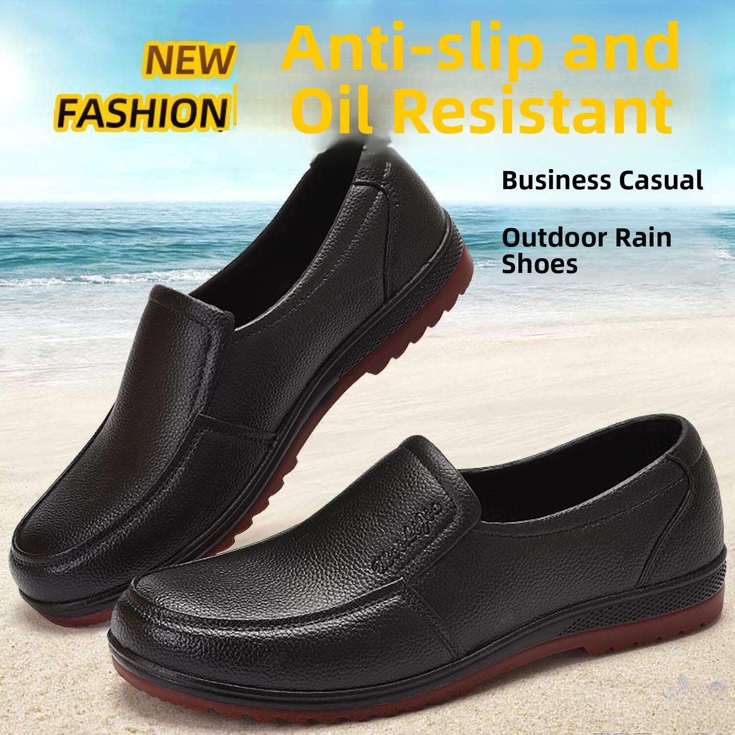 Sepatu Bot Hujan Kasual Pria,  - Leather Work Youtube ulasan dan harga