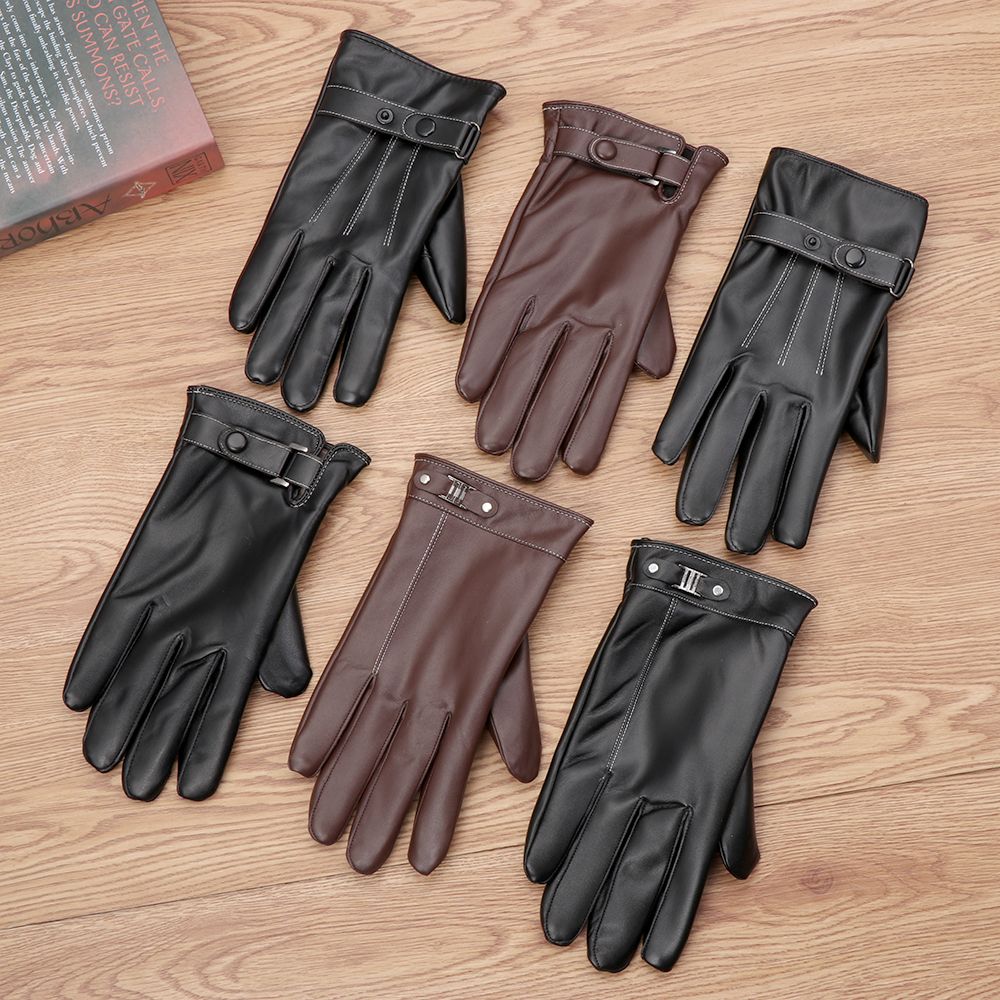 Sarung tangan bulu termal pria - Leather Work Winter Gloves ulasan dan harga
