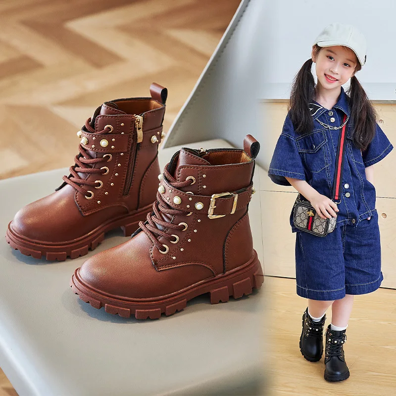 Sepatu Bot Pendek Anak Perempu - Leather Work For Kids ulasan dan harga