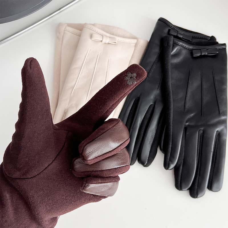 Sarung Tangan Kulit Wanita Tan - Leather Work Winter Gloves ulasan dan harga