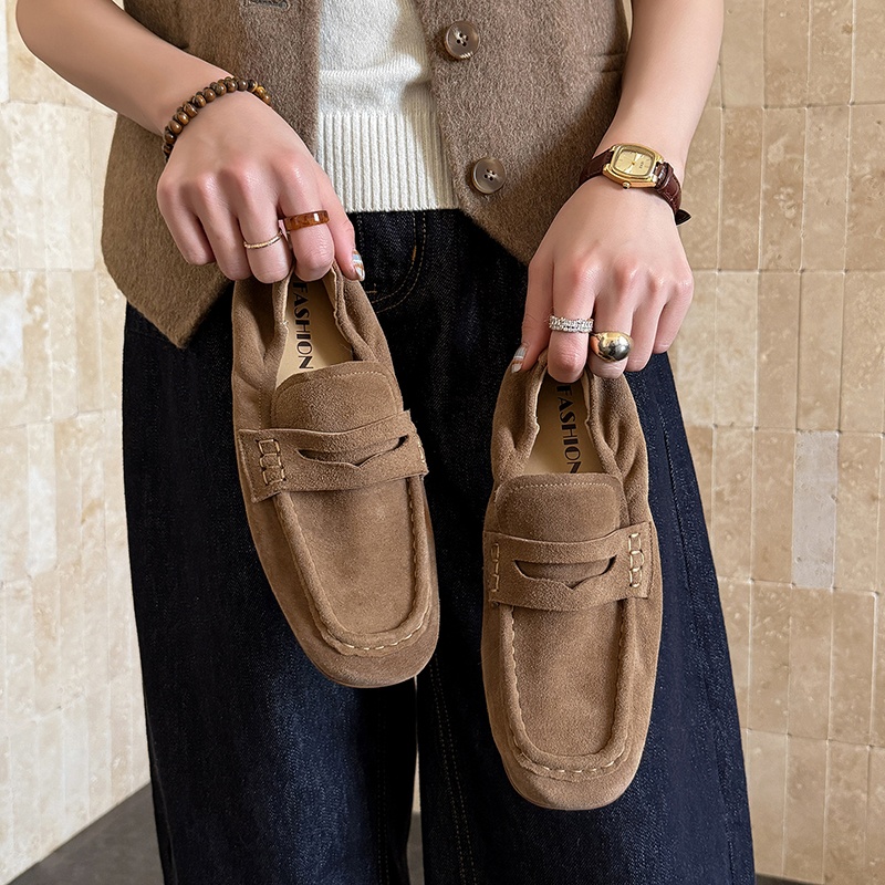 Sepatu Flat Wanita Musim Semi  - Leather Work For Kids ulasan dan harga
