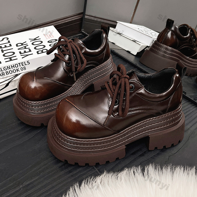 Sepatu Retro Wanita 2025 Musim - Leather Work Oxfords ulasan dan harga