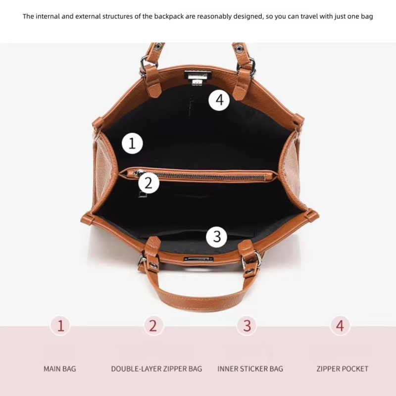 Tas Tote Wanita Kapasitas Besa - Leather Work Handbags For Women ulasan dan harga