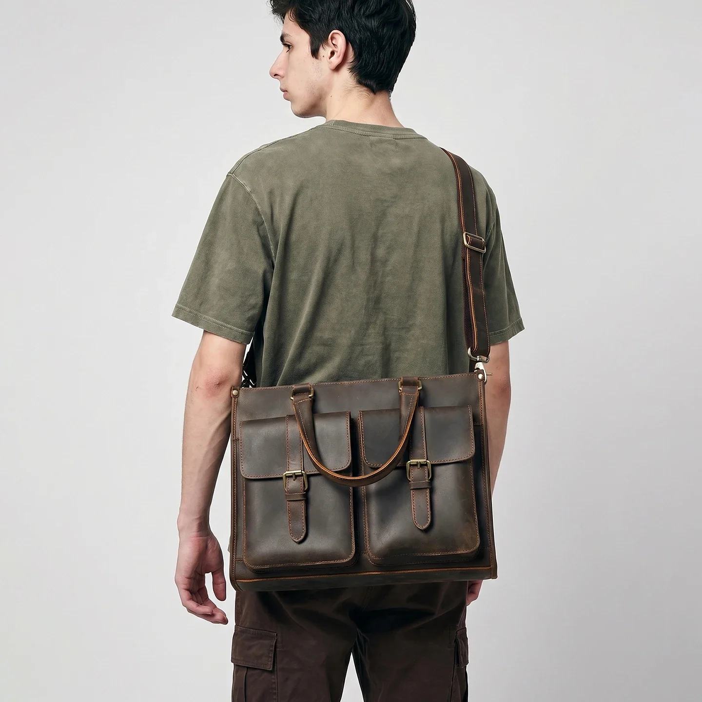 Tas Selempang Kulit Asli Vinta - Leather Work Bag Mens ulasan dan harga