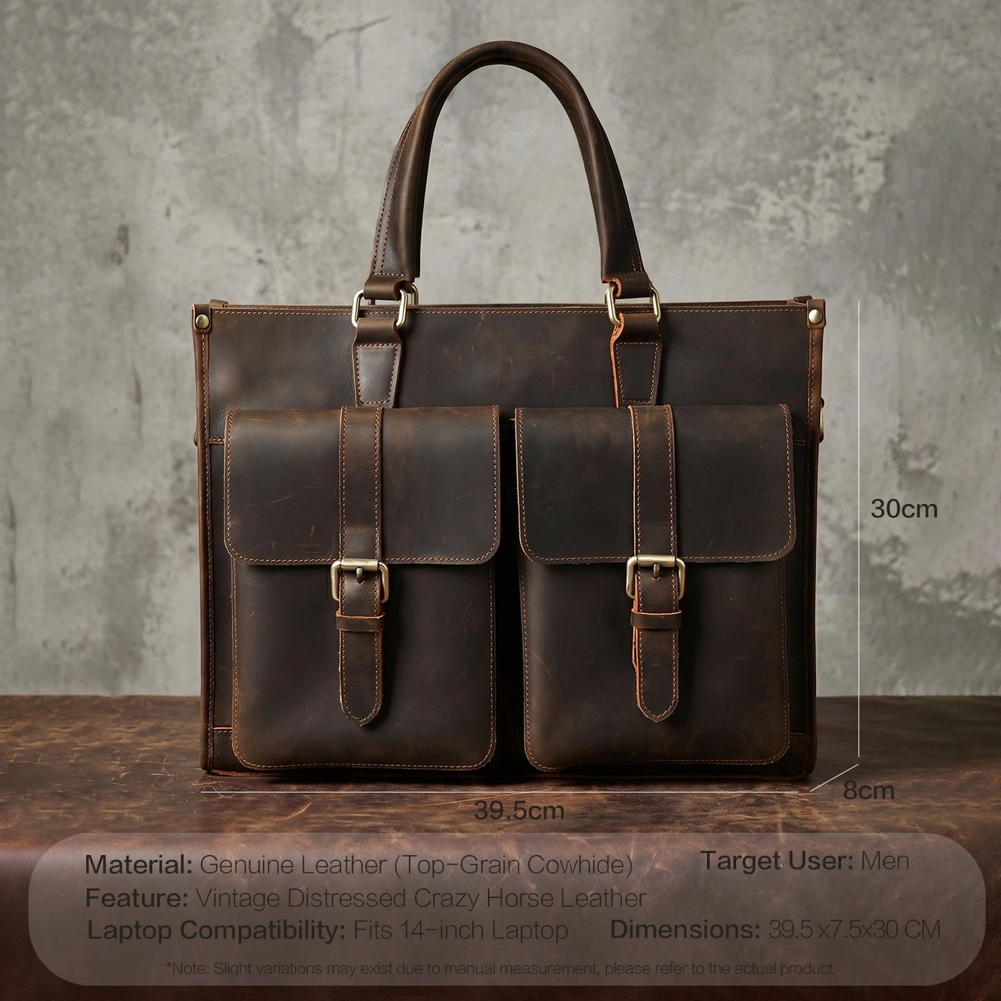 Tas Selempang Kulit Asli Vinta - Leather Work Bag Mens ulasan dan harga
