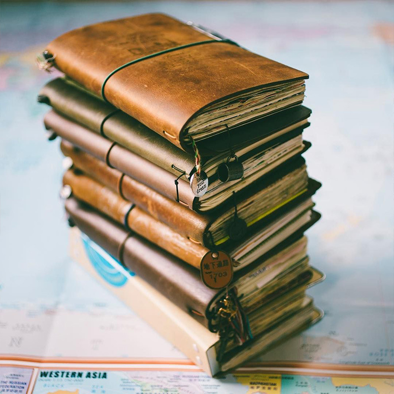 Sampul Kulit Retro Rusak Catat - Leather Work Diary ulasan dan harga