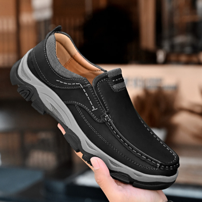 Sepatu Loafer Pria Slip on Mod - Leather Work Oxfords ulasan dan harga