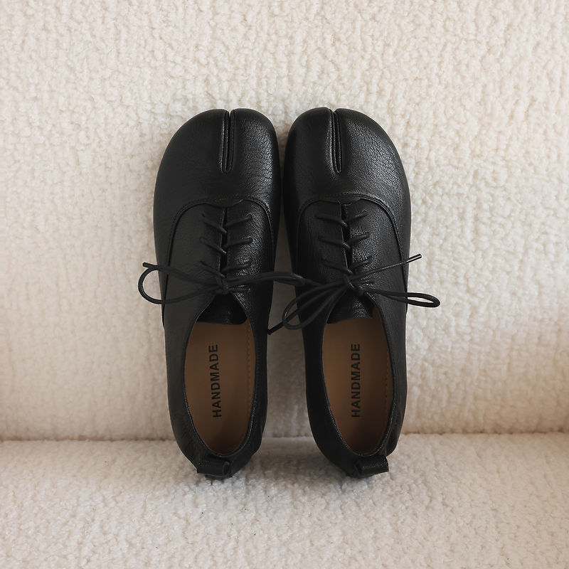 Sepatu Wanita Tabi Kulit Domba - Leather Work Oxfords ulasan dan harga
