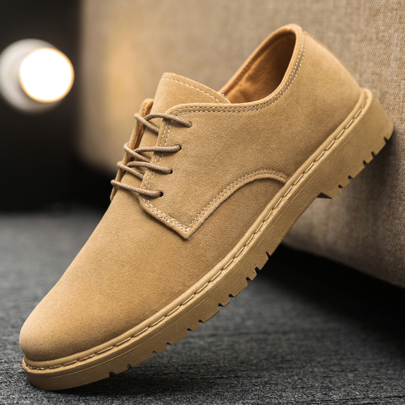 Sepatu Kasual Pria Merek Mewah - Leather Work Oxfords ulasan dan harga