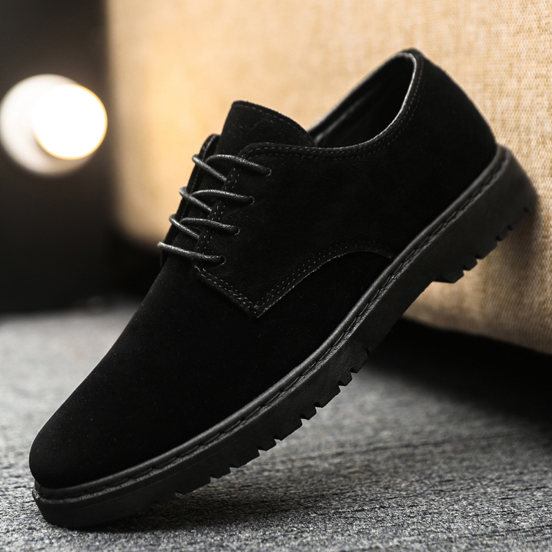 Sepatu Kasual Pria Merek Mewah - Leather Work Oxfords ulasan dan harga