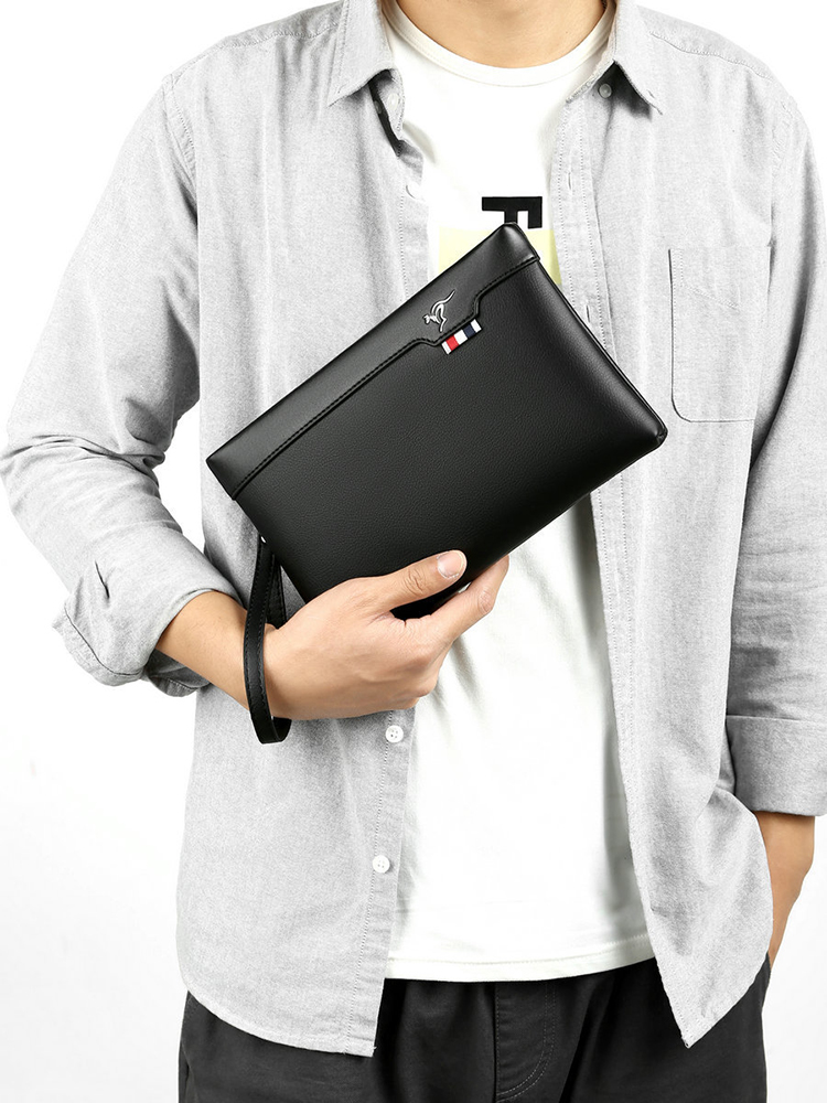 Tas Genggam Pria Kulit PU Domp - Leather Work Bag Mens ulasan dan harga