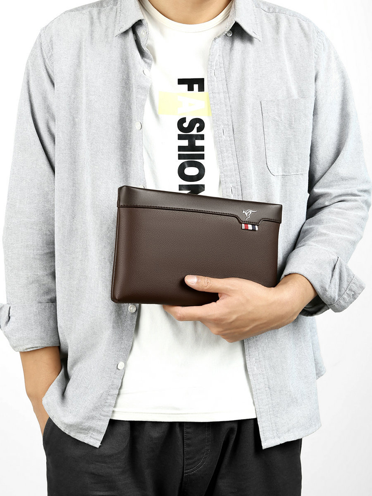 Tas Genggam Pria Kulit PU Domp - Leather Work Bag Mens ulasan dan harga